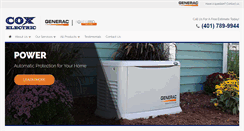 Desktop Screenshot of coxgenerators.com